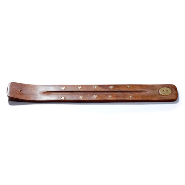 Decorative Sheesham Wood Ashcatcher with Yin Yang Symbol - Image 6