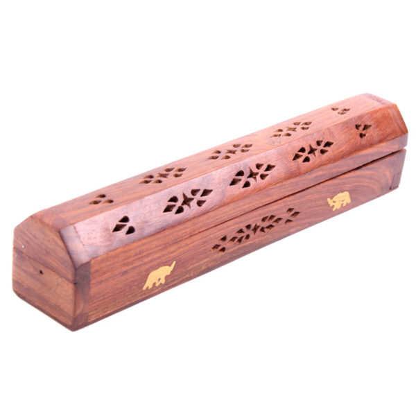 Decorative Sheesham Wood Box with Elephant Design - Image 4