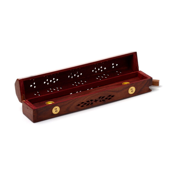Decorative Sheesham Wood Box with Yin Yang Design - Image 2