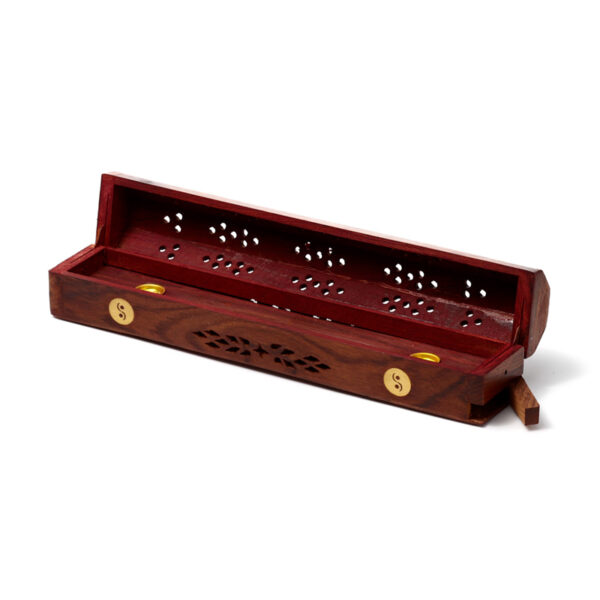 Decorative Sheesham Wood Box with Yin Yang Design - Image 6