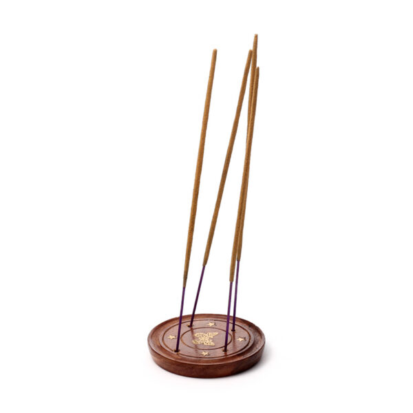 Decorative Sheesham Wood Round Butterflies Ashcatcher - Image 7