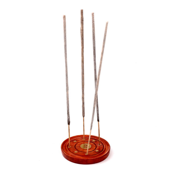 Decorative Mango Wood Round Yin Yang Ashcatcher - Image 2