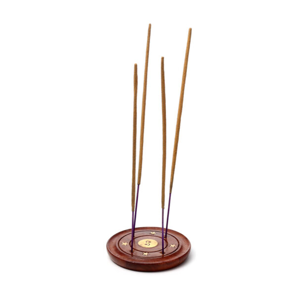 Decorative Sheesham Wood Round Yin Yang Ashcatcher - Image 2