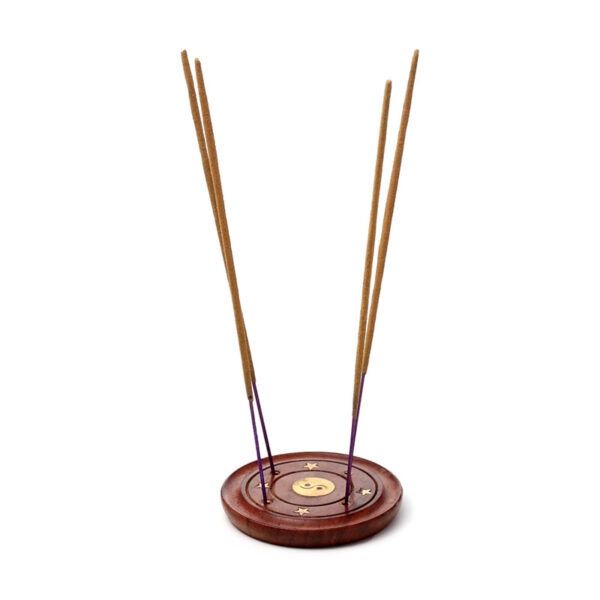 Decorative Sheesham Wood Round Yin Yang Ashcatcher - Image 7