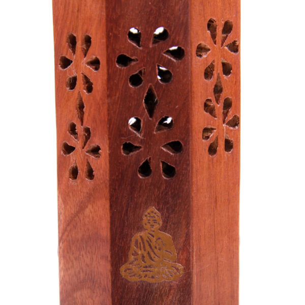 Decorative Sheesham Wood Incense Tower - Image 3