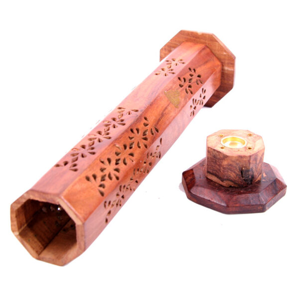 Decorative Sheesham Wood Incense Tower - Image 4