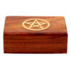 Decorative Sheesham Wood Pentagram 17.5cm Trinket Box - Image 2
