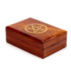 Decorative Sheesham Wood Pentagram 17.5cm Trinket Box - Image 3
