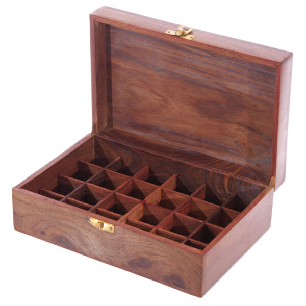 Decorative Sheesham Wood Carved Compartment Box Large - Image 4