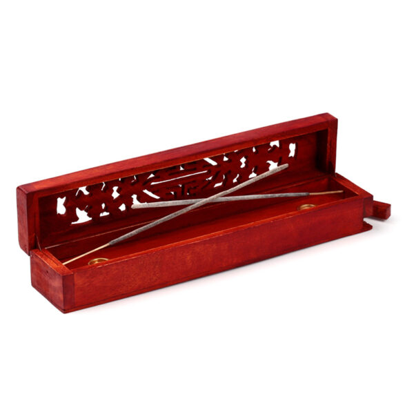 Decorative Mango Wood Carved Incense Box - Image 4