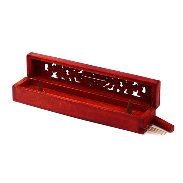 Decorative Mango Wood Carved Incense Box - Image 5