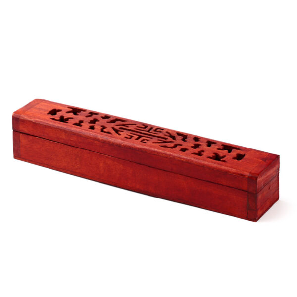 Decorative Mango Wood Carved Incense Box - Image 6