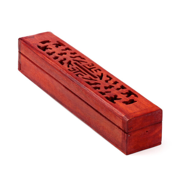 Decorative Mango Wood Carved Incense Box - Image 8