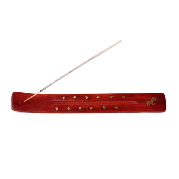 Decorative Unicorn Mango Wood Incense Burner Ash Catcher - Image 3