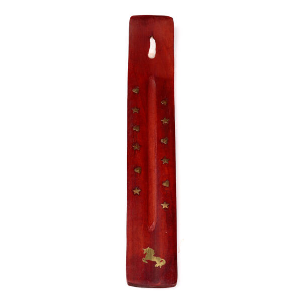 Decorative Unicorn Mango Wood Incense Burner Ash Catcher - Image 9