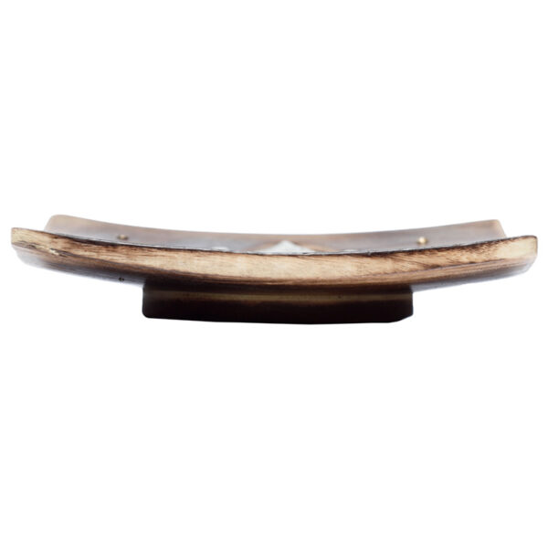 Mango Wood Square Carved Geometric Ashcatcher Incense Sticks Burner - Image 5