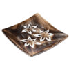 Mango Wood Square Carved Flowers Ashcatcher Incense Sticks Burner - Image 4