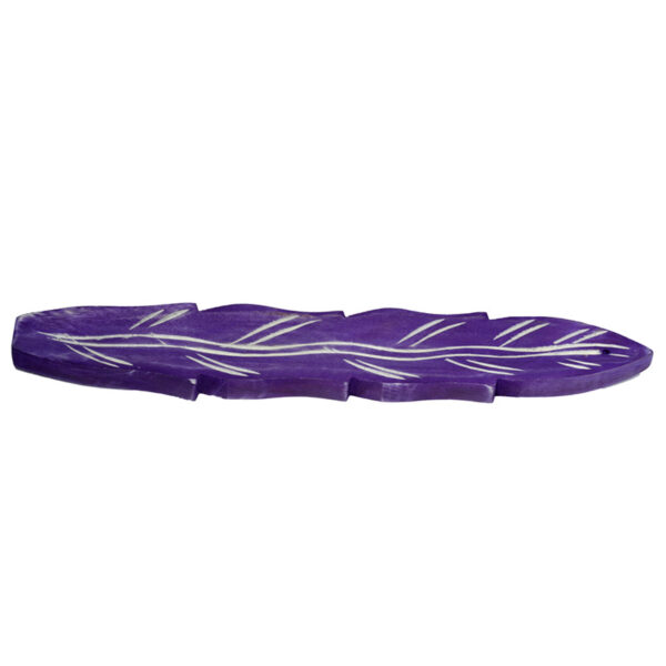 Mango Wood Feather Shaped Ashcatcher Incense Sticks Burner - Image 4