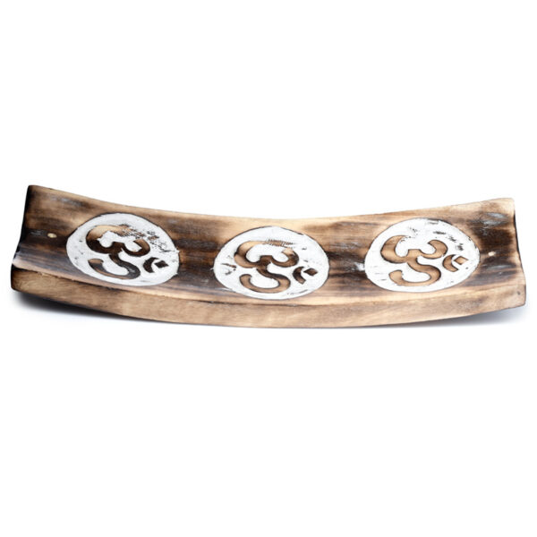 Mango Wood Ash Catcher Om Design Inlay - Image 2