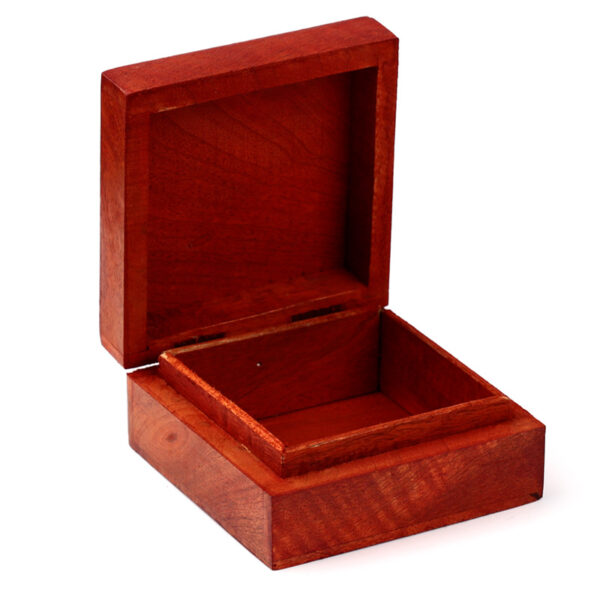 Mango Wood Carved Elephant Trinket Box - Image 2