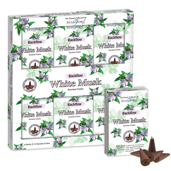 Stamford Backflow Incense Cones - White Musk - Image 2