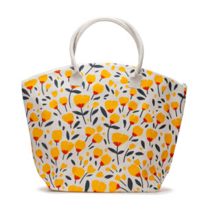 Jute Beach Bag - Buttercup Pick of the Bunch