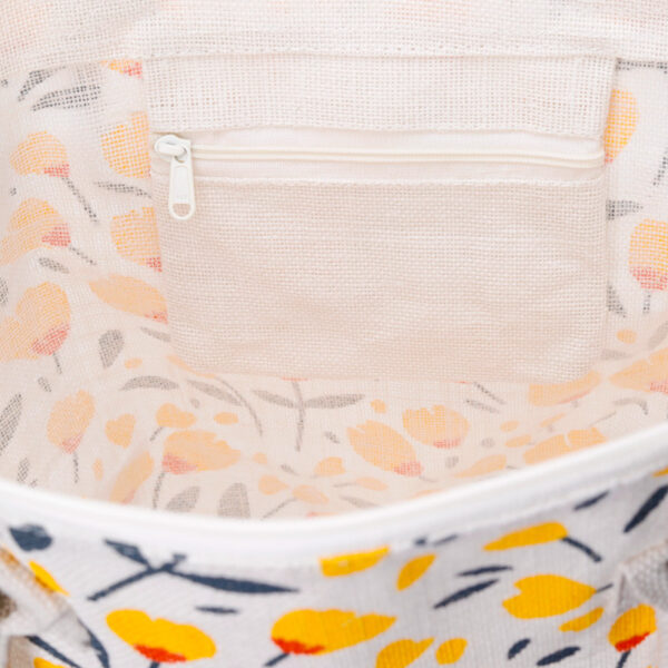 Jute Beach Bag - Buttercup Pick of the Bunch - Image 3