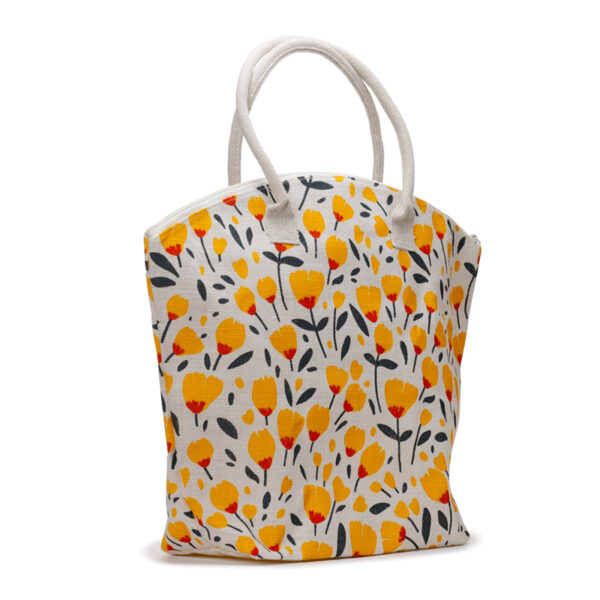 Jute Beach Bag - Buttercup Pick of the Bunch - Image 4