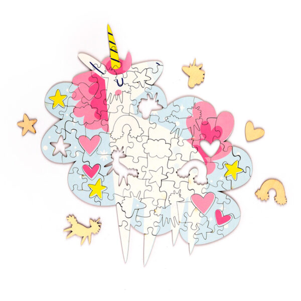 90pc Wooden Jigsaw Puzzle - Unicorn Magic - Image 9