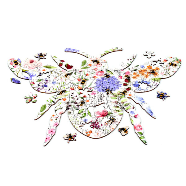 130pc Wooden Jigsaw Puzzle - Nectar Meadows Bee - Image 2