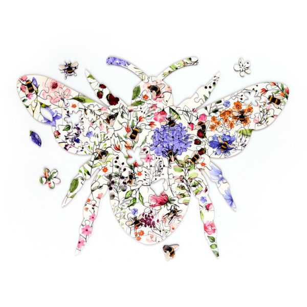 130pc Wooden Jigsaw Puzzle - Nectar Meadows Bee - Image 6