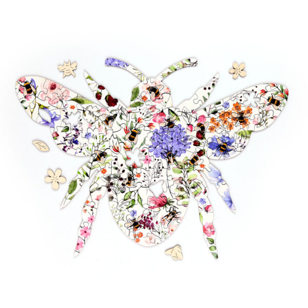 130pc Wooden Jigsaw Puzzle - Nectar Meadows Bee - Image 9