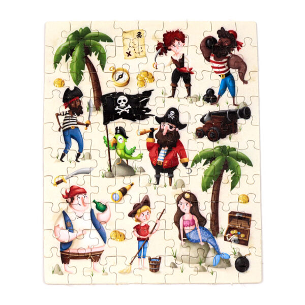 90pc Wooden Jigsaw Puzzle - Jolly Roger Pirates - Image 3