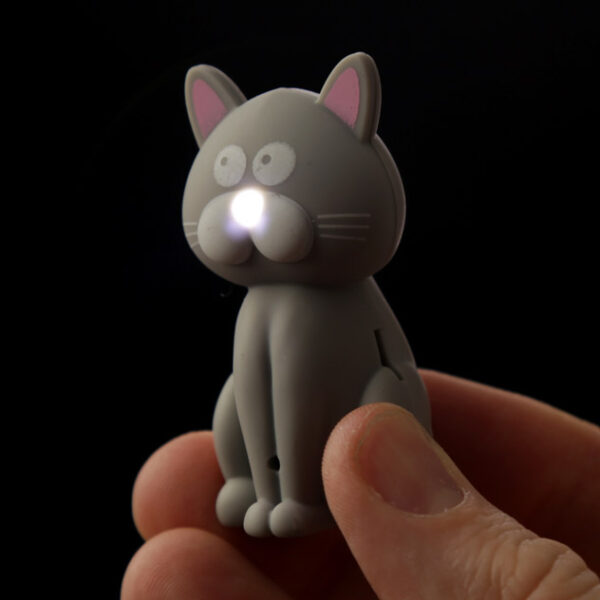 LED Light & Sound Keyring - Meowing Cat - Image 2