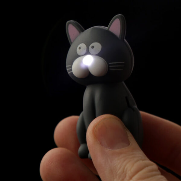LED Light & Sound Keyring - Meowing Cat - Image 3