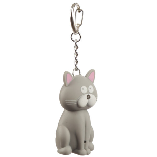 LED Light & Sound Keyring - Meowing Cat - Image 7