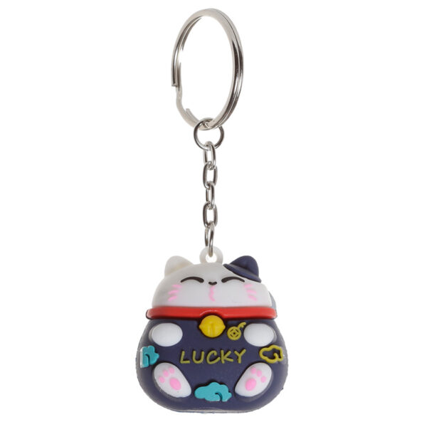3D PVC Keyring - Maneki Neko Lucky Cat - Image 2