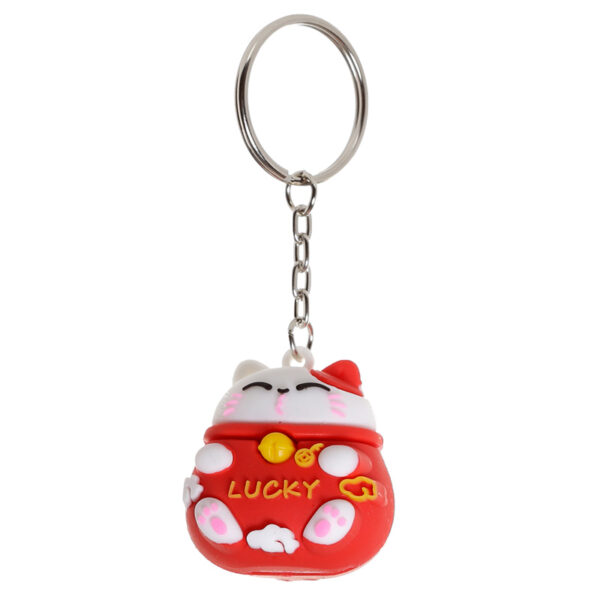 3D PVC Keyring - Maneki Neko Lucky Cat - Image 4