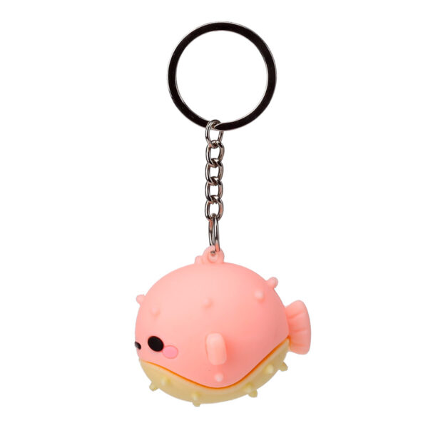 3D PVC Keyring - Adoramals Puff the Puffer Fish - Image 3