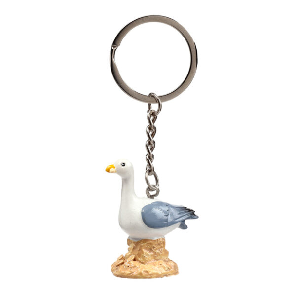 Novelty Keyring - Seagull Buoy on Rock - Image 2