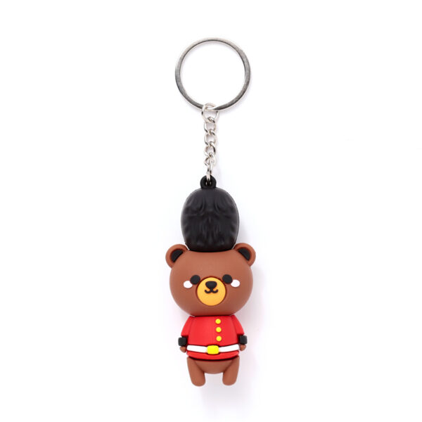 3D PVC Keyring - Arthur the Bear London Guardsman - Image 3