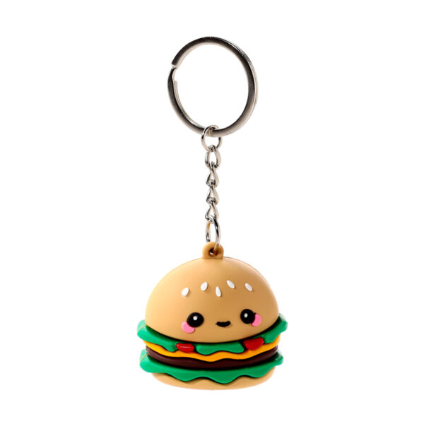 3D PVC Keyring - Foodiemals Hammy the Burger - Image 2