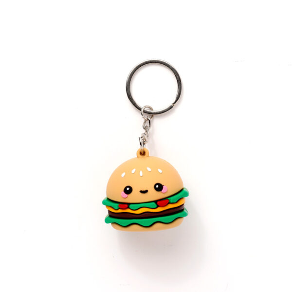 3D PVC Keyring - Foodiemals Hammy the Burger - Image 3