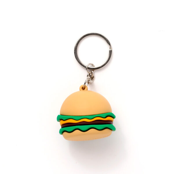 3D PVC Keyring - Foodiemals Hammy the Burger - Image 4