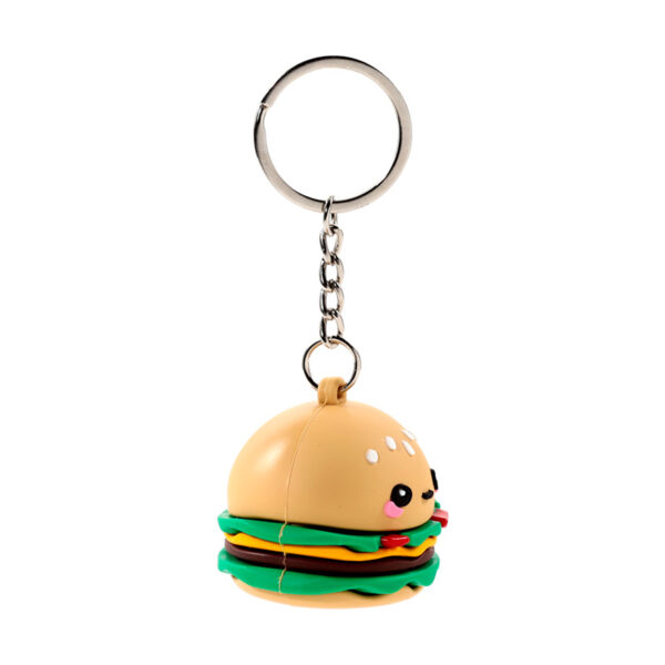 3D PVC Keyring - Foodiemals Hammy the Burger - Image 5