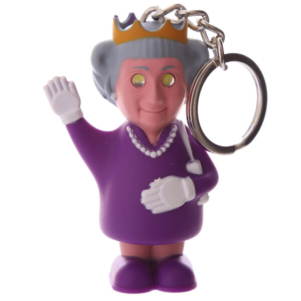 LED Light & Sound Keyring - Rule Britannia Queen - Image 2