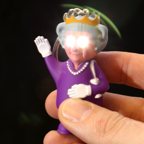LED Light & Sound Keyring - Rule Britannia Queen - Image 4