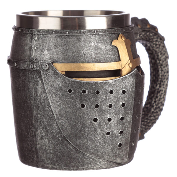 Decorative Tankard - Medieval Helmet & Chain Mail - Image 2