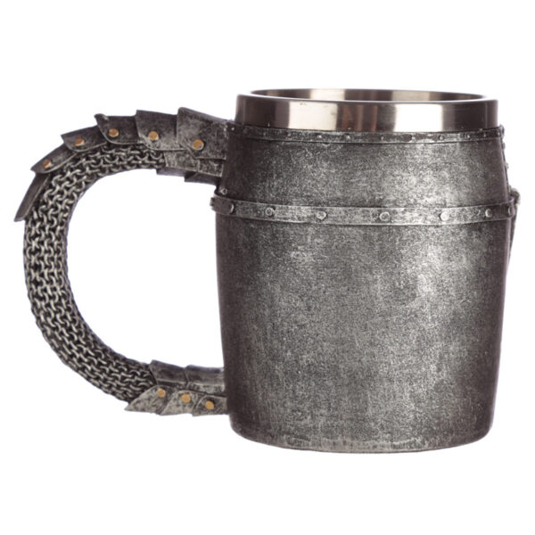 Decorative Tankard - Medieval Helmet & Chain Mail - Image 3