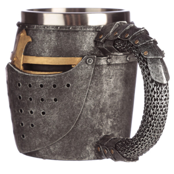 Decorative Tankard - Medieval Helmet & Chain Mail - Image 4